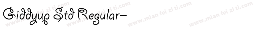 Giddyup Std Regular字体转换